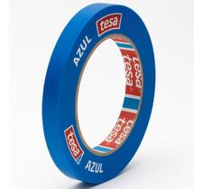 Fita Crepe Azul Tesa 18mm X 40m Proteção UV Pintura Imobiliária Limpa