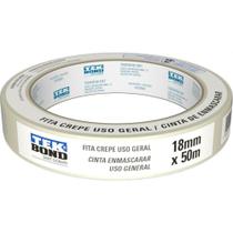 Fita Crepe Branca 18mmx50m. - Tekbond Fita Crepe Branca 18mmx50m. - Tekbond