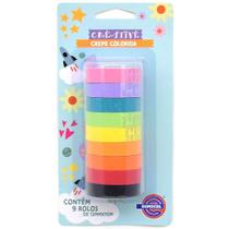 Fita Crepe Colorida Eurocel 12mmx10m - 9 Unidades