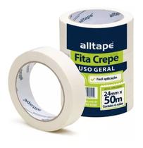 Fita Crepe Larga 24mm X 50m PCT C/6 Rolos - Alltape