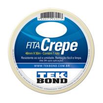 Fita Crepe Larga 48mmx50m Impermeável Branca Tekbond Uso Geral Fita Crepe Larga 48mmx50m Impermeável Branca Tekbond Uso Geral