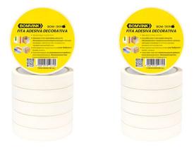 Fita Crepe Para Pintura Sem Resíduos 24mm X 30m - 10 Rolos Fita Crepe Para Pintura Sem Resíduos 24mm X 30m - 10 Rolos