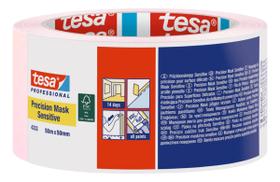 Fita Crepe Rosa Tesa 50m X 50mm Pintura Máscara Delicada Parede Obra