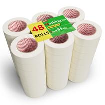 Fita crepe SWRT 48 rolos 2,5 cm x 50,3 m, escrevível, 1 polegada Fita crepe SWRT 48 rolos 2,5 cm x 50,3 m, escrevível, 1 polegada