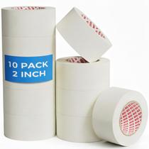 Fita Crepe SWRT 5,1 cm x 50 m, 10 Rolos, Pacote Econômico, Fita Branca