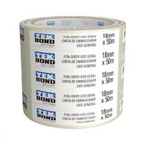 Fita Crepe Tek Bond 18Mm X 50Mt - Kit C/5 RL