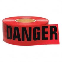 Fita Danger Tape ATERET Premium Red, pacote com 3 polegadas x 1000 pés