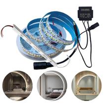 Fita De 240 Led/M 12V 5M + Botão De Toque Espelho + Fonte Fita De 240 Led/M 12V 5M + Botão De Toque Espelho + Fonte