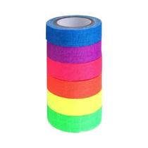 Fita De Algodão Fluorescente De 6 Cores Reativa À Luz UV Para Festas De Halloween E Artesanato
