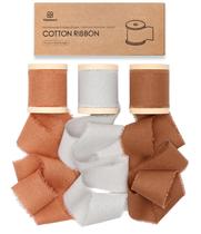 Fita de algodão Vitalizart 3 rolos de 3,8 cm x 14 m com bordas desgastadas