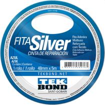 Fita De Alta Resistencia Silver Azul 48Mmx5M
