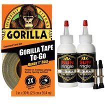 Fita De Aro Tubeless Gorilla To-go 9.15m X 2.5cm + Selante Tubeless 120ml Par Válvula 35mm
