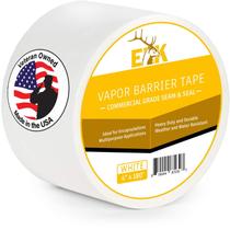 Fita de barreira de vapor ELK de 7 mm de polietileno 4 polegadas x 180 pés branca Fita de barreira de vapor ELK de 7 mm de polietileno 4 polegadas x 180 pés branca