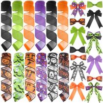 Fita de borda com fio de Halloween de 5 cm x 55 m Vincreem 12 estilos