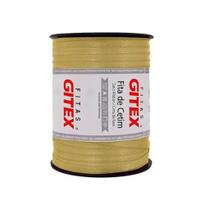 Fita de cetim 01 7mm c/100 mts cor 138 dourado peça Fita de cetim 01 7mm c/100 mts cor 138 dourado peça