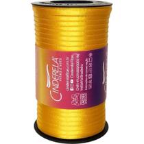 Fita De Cetim 04Mm 100M. Amarelo Ouro Cinderela Unidade