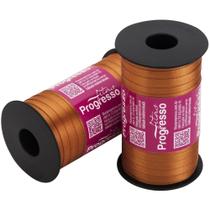 Fita de cetim 07mm 100m. caramelo - FITAS PROGRESSO Fita de cetim 07mm 100m. caramelo - FITAS PROGRESSO