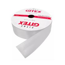 Fita de cetim 09 38mm c/50 mts cor 124 prata peça Fita de cetim 09 38mm c/50 mts cor 124 prata peça