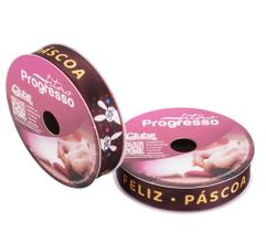 Fita de cetim 15 mm Frase Feliz Páscoa Lúdico COR 030 10 mt Fitas Progresso - Inspire sua Festa Loja