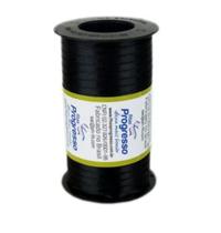 Fita de Cetim Carretel Progresso 4mm nº00 - 100m Cor 219 Preto - 01 unidade