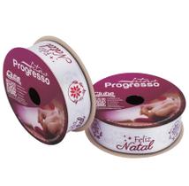 Fita de Cetim ECF005H 22 mm - Cor 871 - Frase Feliz Natal - Rolo 10 Metros - 1 unidade - Fitas Progresso - Rizzo Fita de Cetim ECF005H 22 mm - Cor 871 - Frase Feliz Natal - Rolo 10 Metros - 1 unidade - Fitas Progresso - Rizzo