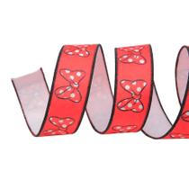Fita de Cetim Estampa Minnie - Vermelho/Branco/Preto - 3,8x1000cm - 1 unidade - Cromus - Rizzo Fita de Cetim Estampa Minnie - Vermelho/Branco/Preto - 3,8x1000cm - 1 unidade - Cromus - Rizzo