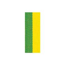 Fita de Cetim Nº 2 Bandeira 10m x 10mm Verde e Amarelo Najar