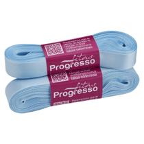 Fita de Cetim Progresso 15mm - Nº 3 c/ 10 metros - Azul Bebê Fita de Cetim Progresso 15mm - Nº 3 c/ 10 metros - Azul Bebê