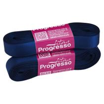 Fita de Cetim Progresso 15mm - Nº 3 c/ 10 metros - Azul Marinho