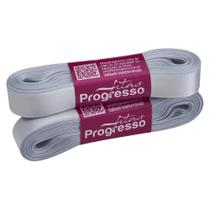 Fita de Cetim Progresso 15mm - Nº 3 c/ 10 metros - Prata Fita de Cetim Progresso 15mm - Nº 3 c/ 10 metros - Prata