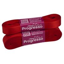 Fita de Cetim Progresso 15mm - Nº 3 c/ 10 metros - Vermelho Fita de Cetim Progresso 15mm - Nº 3 c/ 10 metros - Vermelho