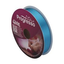 Fita de Cetim Progresso 22mm 50 Mts Azul turquesa 213 Fita de Cetim Progresso 22mm 50 Mts Azul turquesa 213