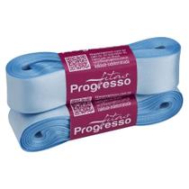 Fita de Cetim Progresso 22mm - Nº 5 c/ 10 metros - Azul Bebê Fita de Cetim Progresso 22mm - Nº 5 c/ 10 metros - Azul Bebê
