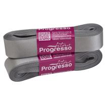 Fita de Cetim Progresso 22mm - Nº 5 c/ 10 metros - Cinza