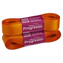 Fita de Cetim Progresso 22mm - Nº 5 c/ 10 metros - Laranja Fita de Cetim Progresso 22mm - Nº 5 c/ 10 metros - Laranja