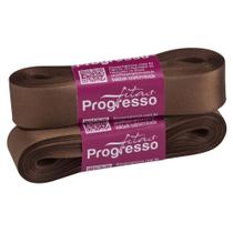 Fita de Cetim Progresso 22mm - Nº 5 c/ 10 metros - Marrom