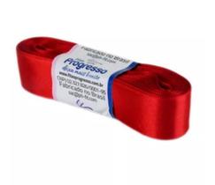 Fita de Cetim Progresso 22mm nº5 - 10m Cor 209 Vermelho - 01 unidade Fita de Cetim Progresso 22mm nº5 - 10m Cor 209 Vermelho - 01 unidade