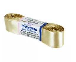 Fita de Cetim Progresso 22mm nº5 - 10m Cor 236 Bege - 01 unidade Fita de Cetim Progresso 22mm nº5 - 10m Cor 236 Bege - 01 unidade