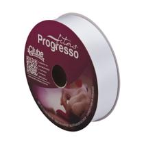 Fita de Cetim Progresso 30mm 50 Mts Cor Branca 201 Fita de Cetim Progresso 30mm 50 Mts Cor Branca 201