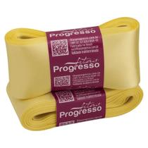 Fita de Cetim Progresso 50mm - Nº 12 c/ 10 metros - Amarelo Canário Fita de Cetim Progresso 50mm - Nº 12 c/ 10 metros - Amarelo Canário