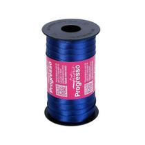 Fita de Cetim Progresso 7mm com 100 Metros Azul Marinho Fita de Cetim Progresso 7mm com 100 Metros Azul Marinho