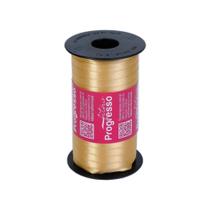 Fita de Cetim Progresso 7mm com 100 Metros Ouro