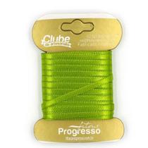 FITA DE CETIM PROGRESSO N 0 4MM COR 677 VERDE FOLHA 10 metros - Fitas Progresso