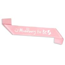 Fita de cetim rosa para chá de bebê Mummy To Be Sash CHEERYMAGIC