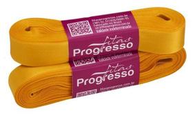 Fita de Cetim Simples Progresso 15mm Amarelo Ouro - 10 Metros
