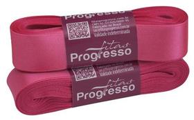 Fita de Cetim Simples Progresso 22mm Cor 279 Rosa Cítrico - 10 Metros