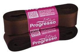 Fita de Cetim Simples Progresso 22mm Cor 340 Marrom Café - 10 Metros Fita de Cetim Simples Progresso 22mm Cor 340 Marrom Café - 10 Metros
