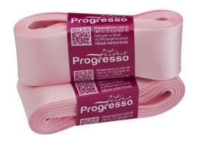 Fita de Cetim Simples Progresso 38mm Cor 310 Rosa Bebê - 10 Metros