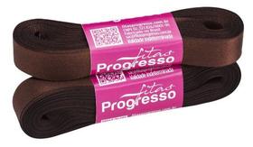 Fita de Cetim Simples Progresso CF003 15MM Cor 340 Marrom Café - 10 Metros Fita de Cetim Simples Progresso CF003 15MM Cor 340 Marrom Café - 10 Metros
