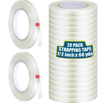 Fita de cintagem de filamento Treela 20 rolos 1,27 cm x 54,86 m Fita de cintagem de filamento Treela 20 rolos 1,27 cm x 54,86 m